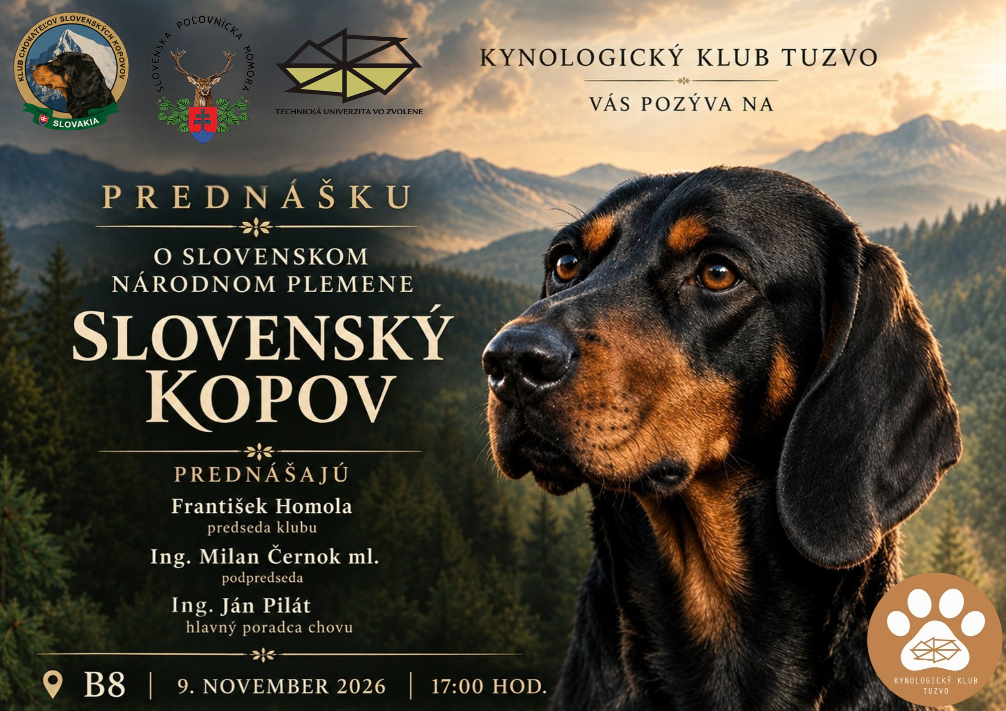 Read more about the article POZVÁNKA NA PREDNÁŠKU O SLOVENSKOM KOPOVOVI – 9. novembra 2026  o 17:00 hod. – TUZVO, miestnosť B8